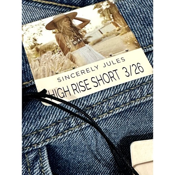 SINCERELY JULES Women's High Rise Jean Shorts 3/26 - Picture 5 of 9